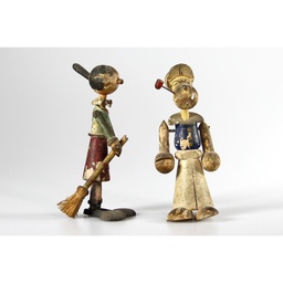 houten poppetjes 'Popeye en Olive'